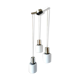 Suspension vintage en cascade opaline et doré