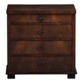 Late Empire mahogany chest of drawers from the mid-19th century with four drawers, 1840s.