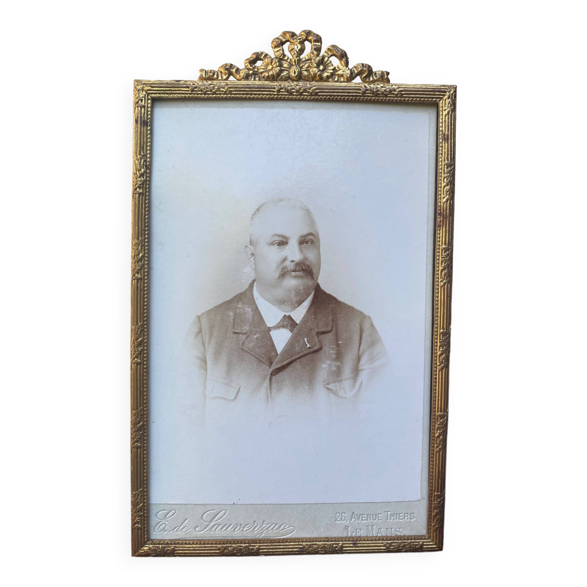 Old gold photo frame