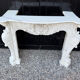 Louis XV style fireplace in Carrara marble, circa 1980.