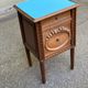 Louis XVI Napoléon III bedside table in carved solid wood from the 19th century.
