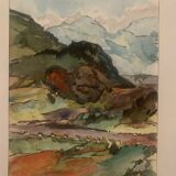 Jean Jacques GRUNENWALD (1911 - 1982) - Gouache - Mountain Landscape