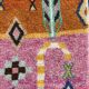 Boho chic tapis marocain rose en laine