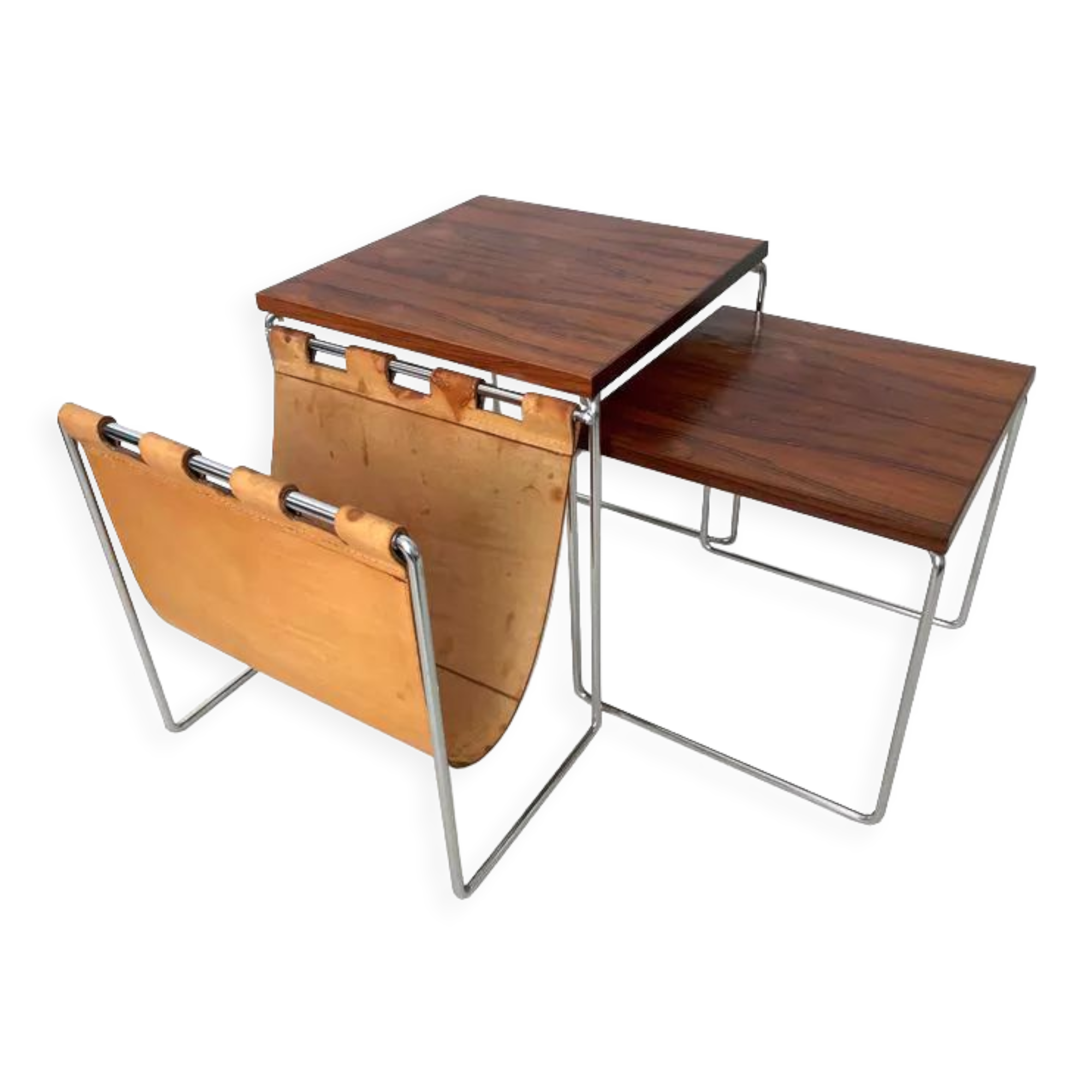 Nesting table magazine holders