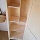 Antique Parisian bonnetière with a patina – vintage narrow wardrobe