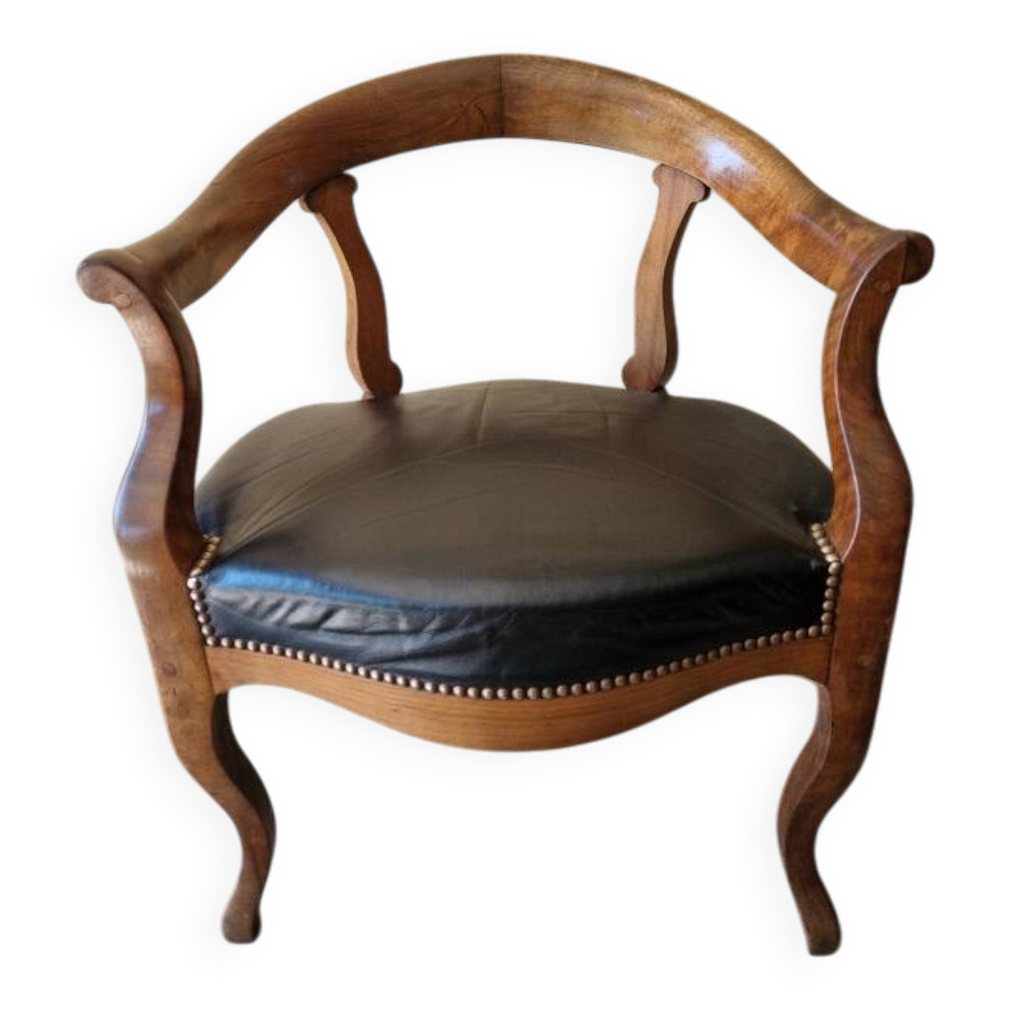 Louis Philippe period desk chair, circa 1840 - Molded wood