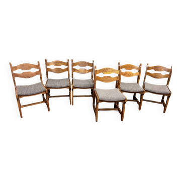 Set of 6 brutalist chairs