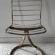 Set of 4 vintage chairs, chromed metal, France 1970