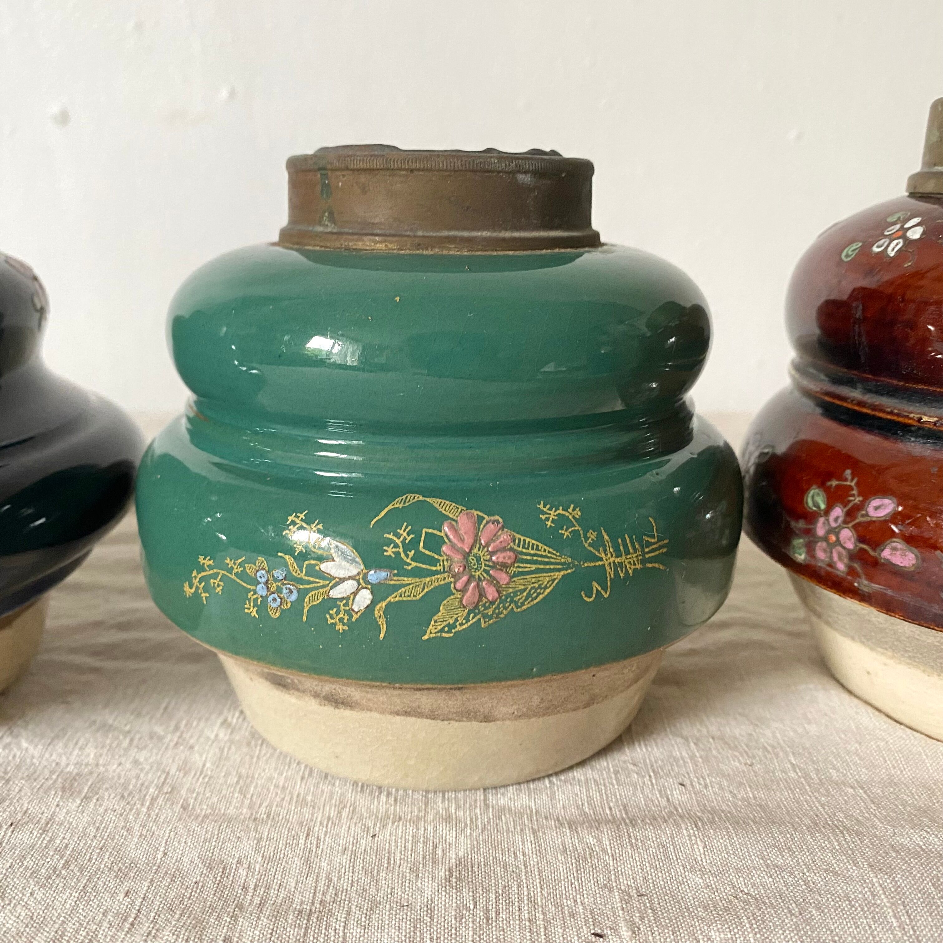 Antique ceramic vases x3