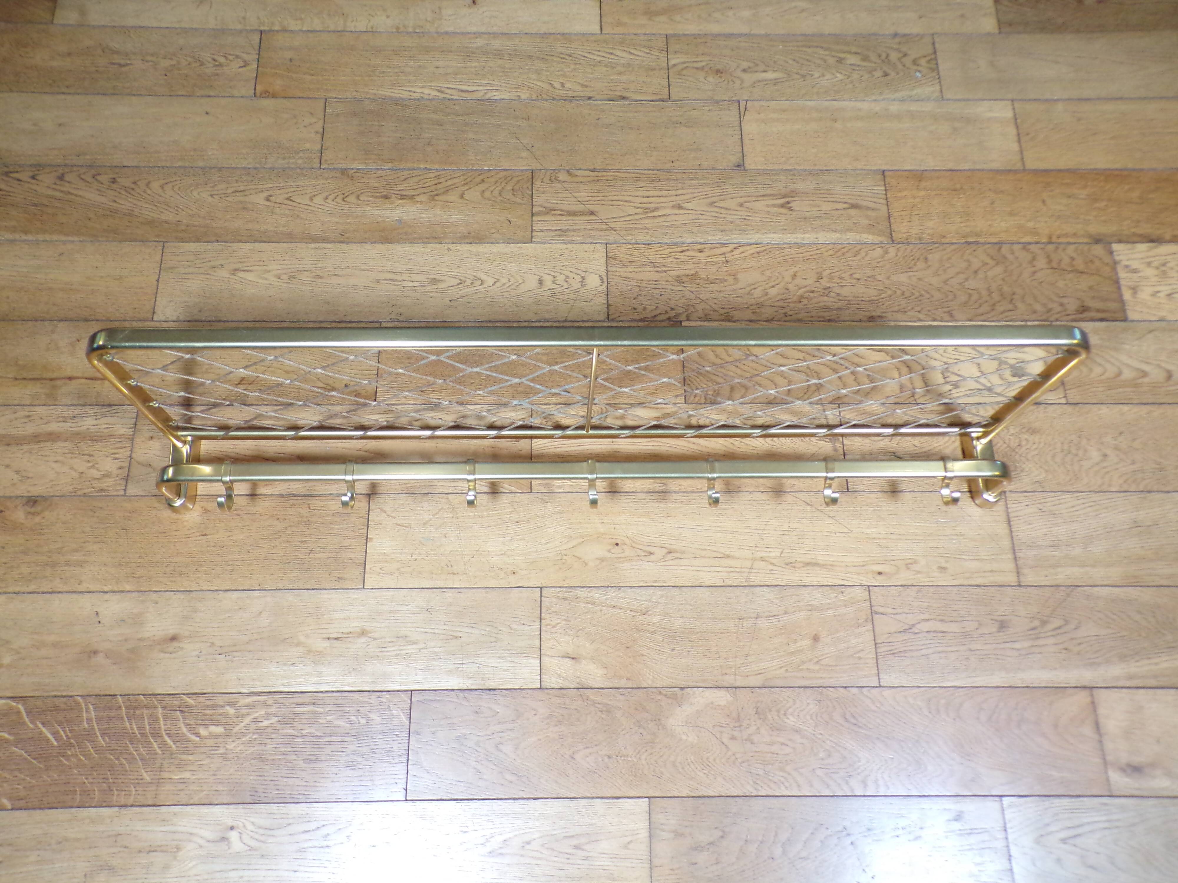Train luggage rack style coat rack 103cm