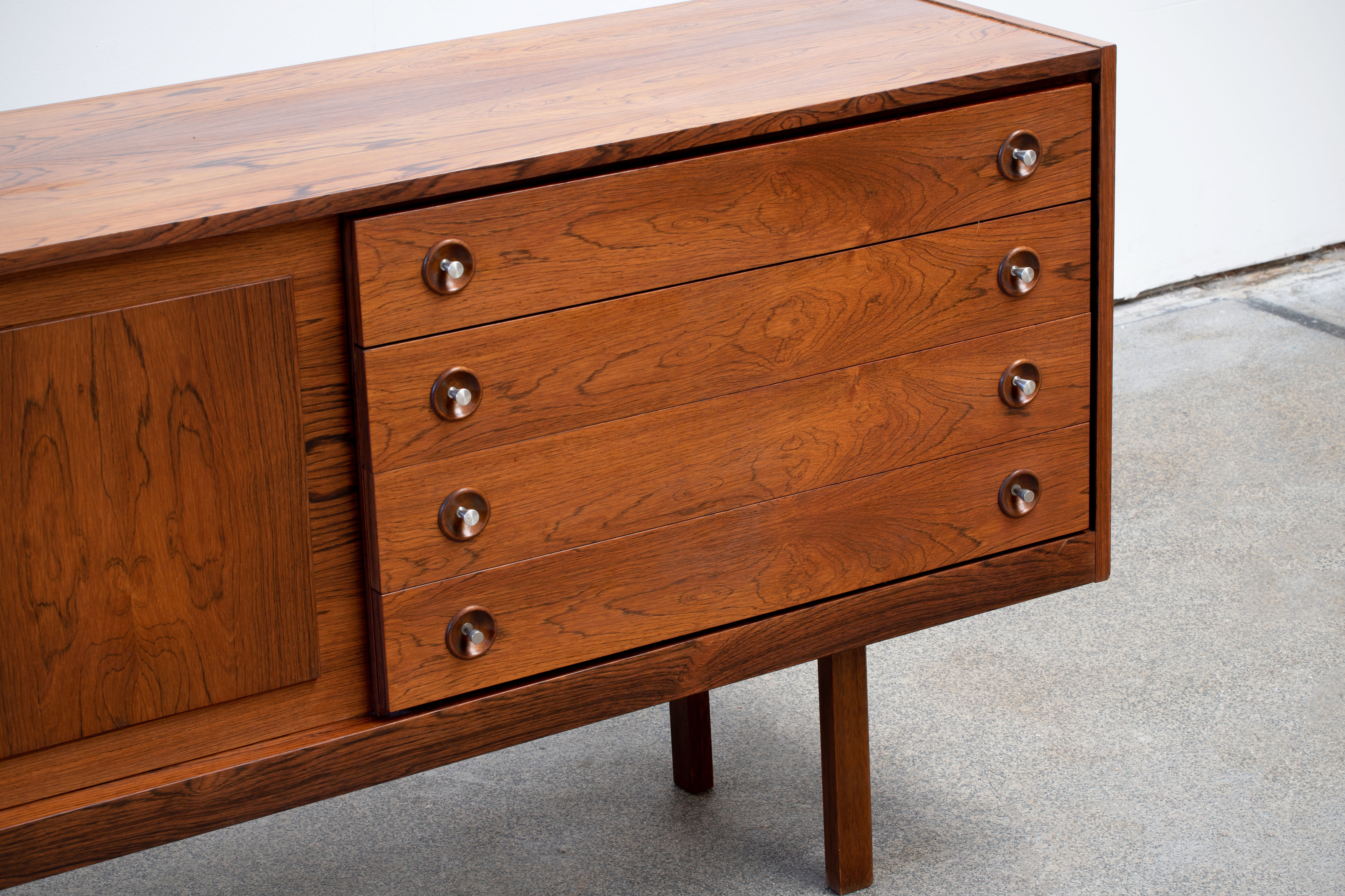 Enfilade scandinave vintage en palissandre 1960