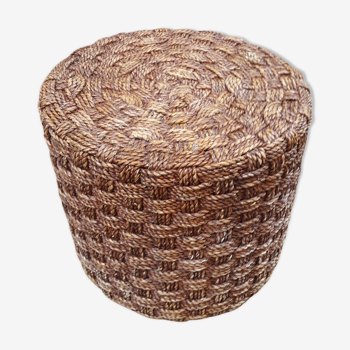 Pouf en corde vintage