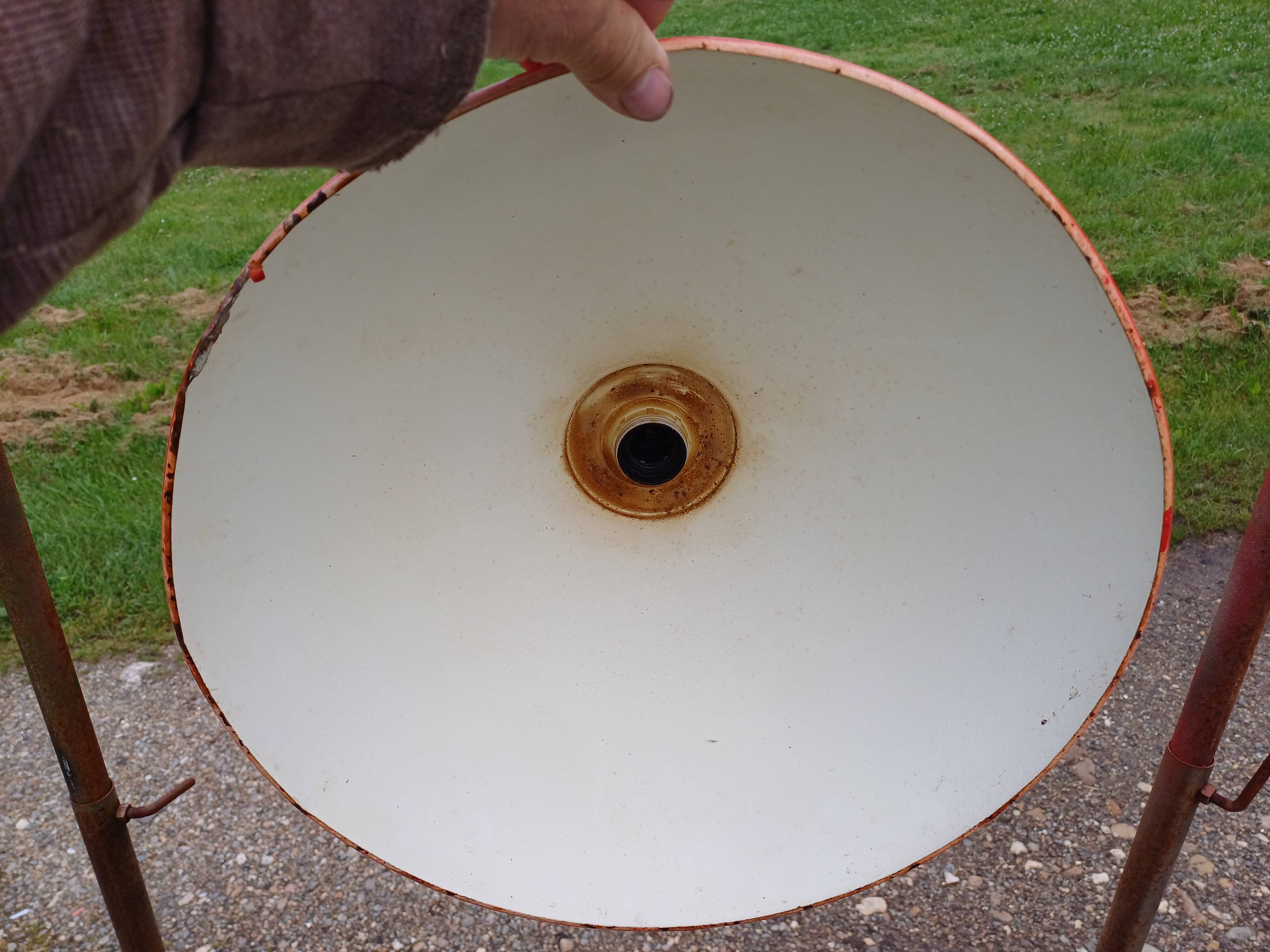 Vintage Red Tole Suspension