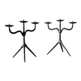 Pair of candlesticks by Jean Touret for Artisans de Lozère 1957/1958