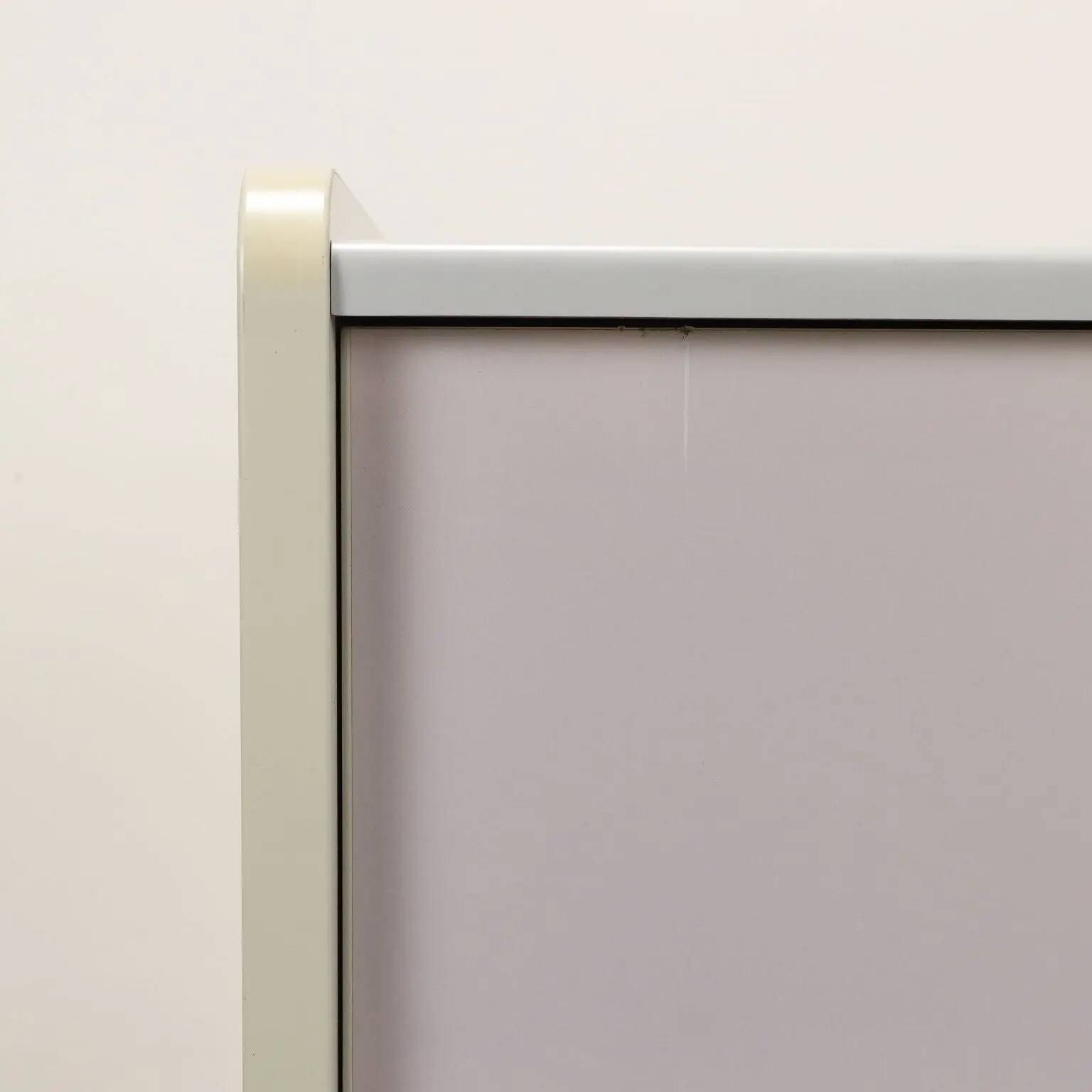 Vintage commode in aluminium and wood, Italy, 1990s.