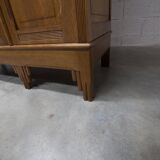 Art Deco carved oak wardrobe - Flemish workshop circa 1930