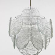 J.T. Kalmar Vienna Lustre Mid-Century in Glazed Glass, Austria, 1960s