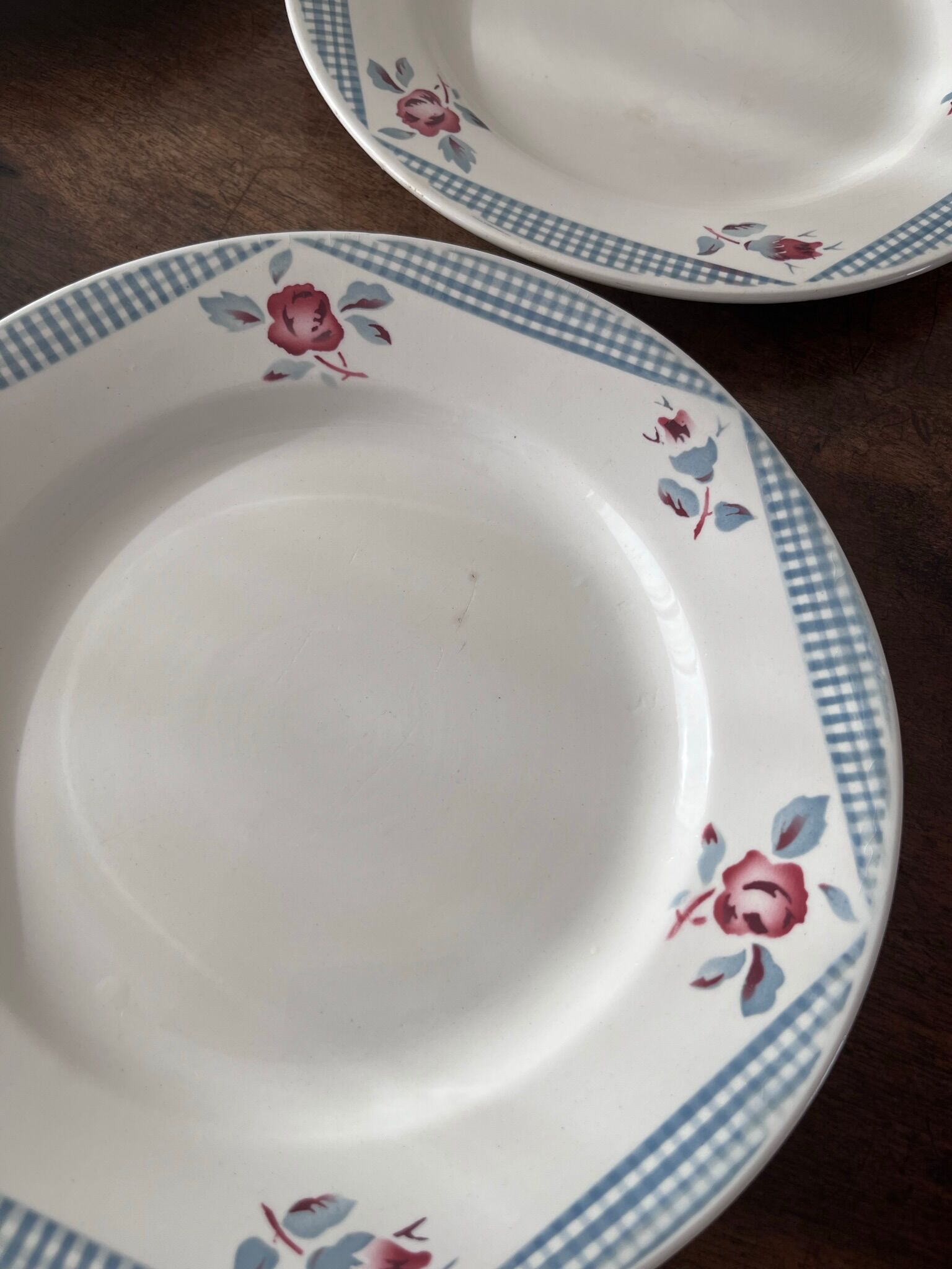 4 flat plates digoin & sarreguemines model "yves"
