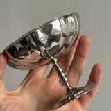 6 very large stainless steel footed bowls, Letang Remy style