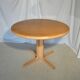 Expandable round table in Scandinavian blond teak Laurits M Larsen