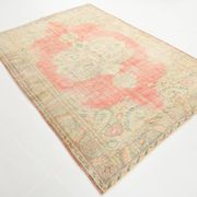 6x8 Peach Red & Yellow Vintage Rug,  181x260Cm