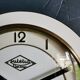 Vintage formica clock round silent wall clock "White Lutetia"