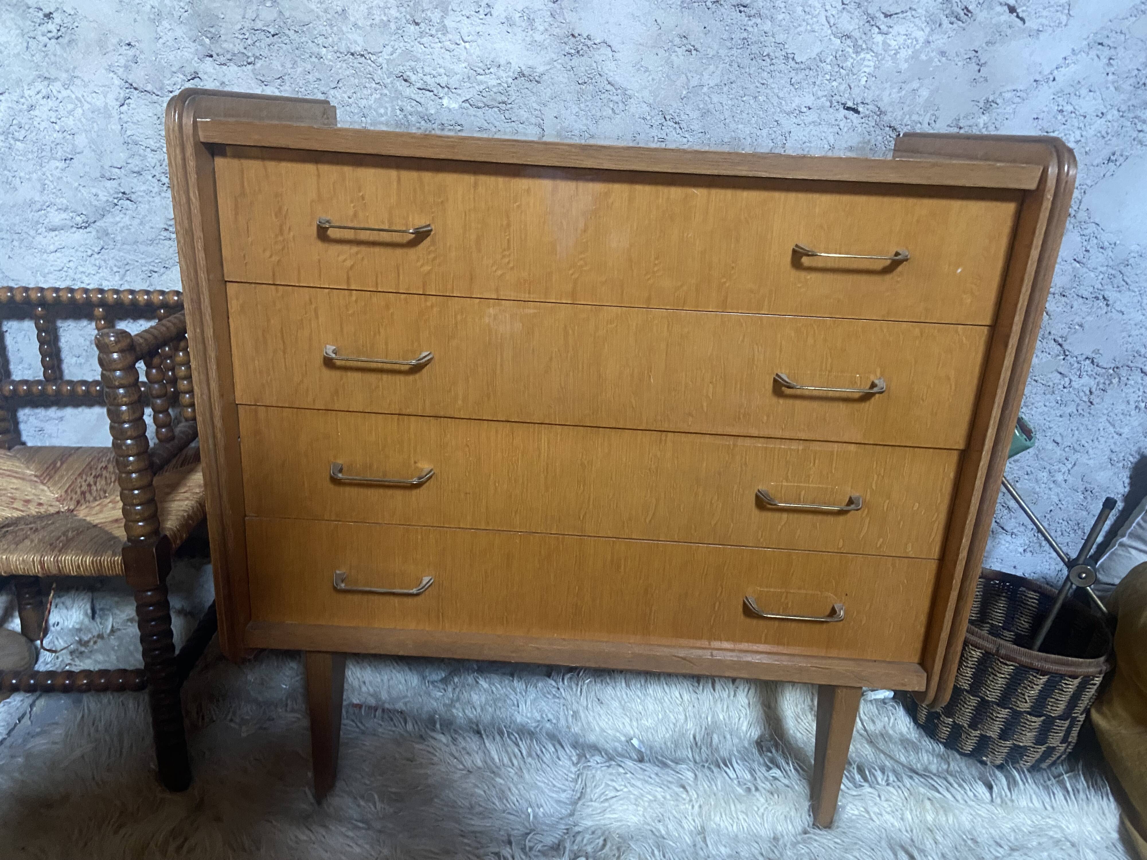 1950s oak chest of drawers