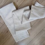 LM embroidered antique hemp sheet