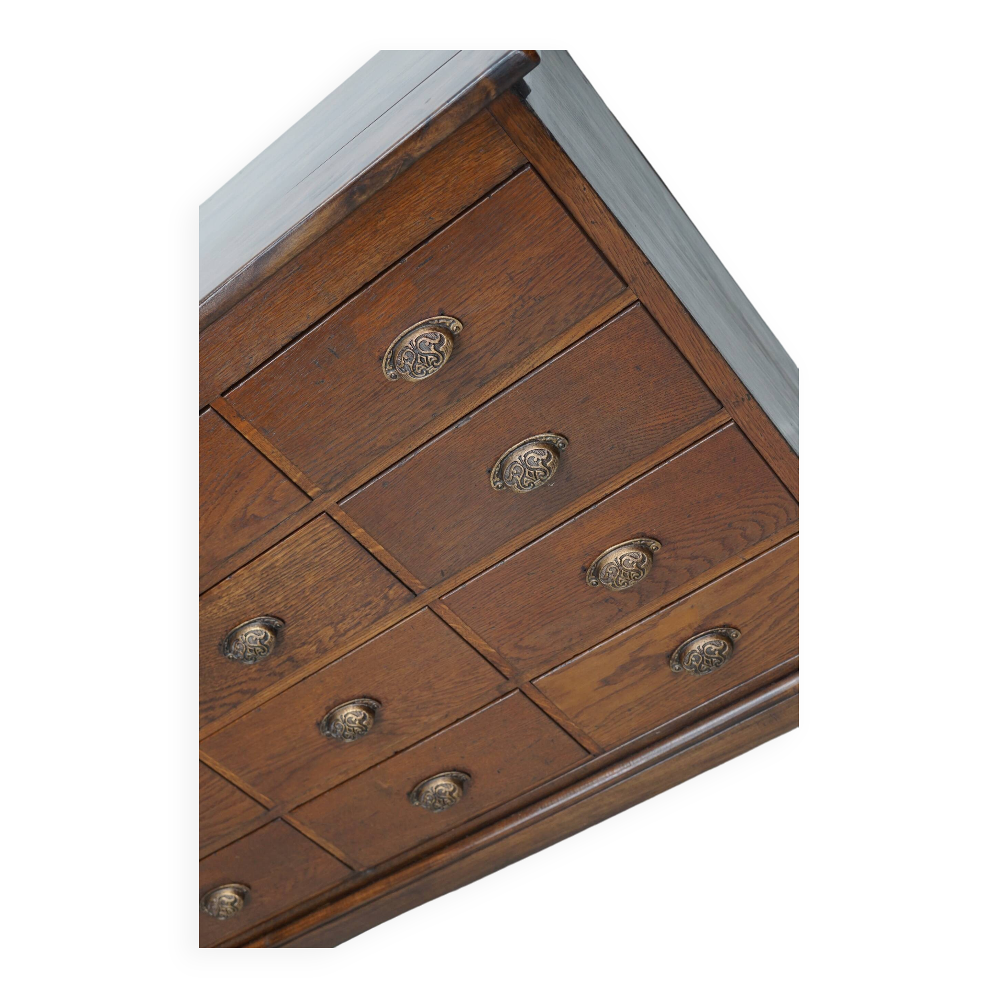 Vintage Dutch Oak Apothecary / Shop Cabinet, 1940s