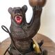 Wooden bear lamp black forest craft work
