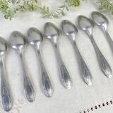 Set of 7 Vintage Silver Aluminum Nickel Soup Spoons