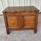 Solid oak wooden chest