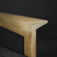 2 vintage oak and felt Danish chaise longues from the mid-century, 1960s.