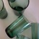 Set de 6 verres gobelets soufflés verts romarin 1960