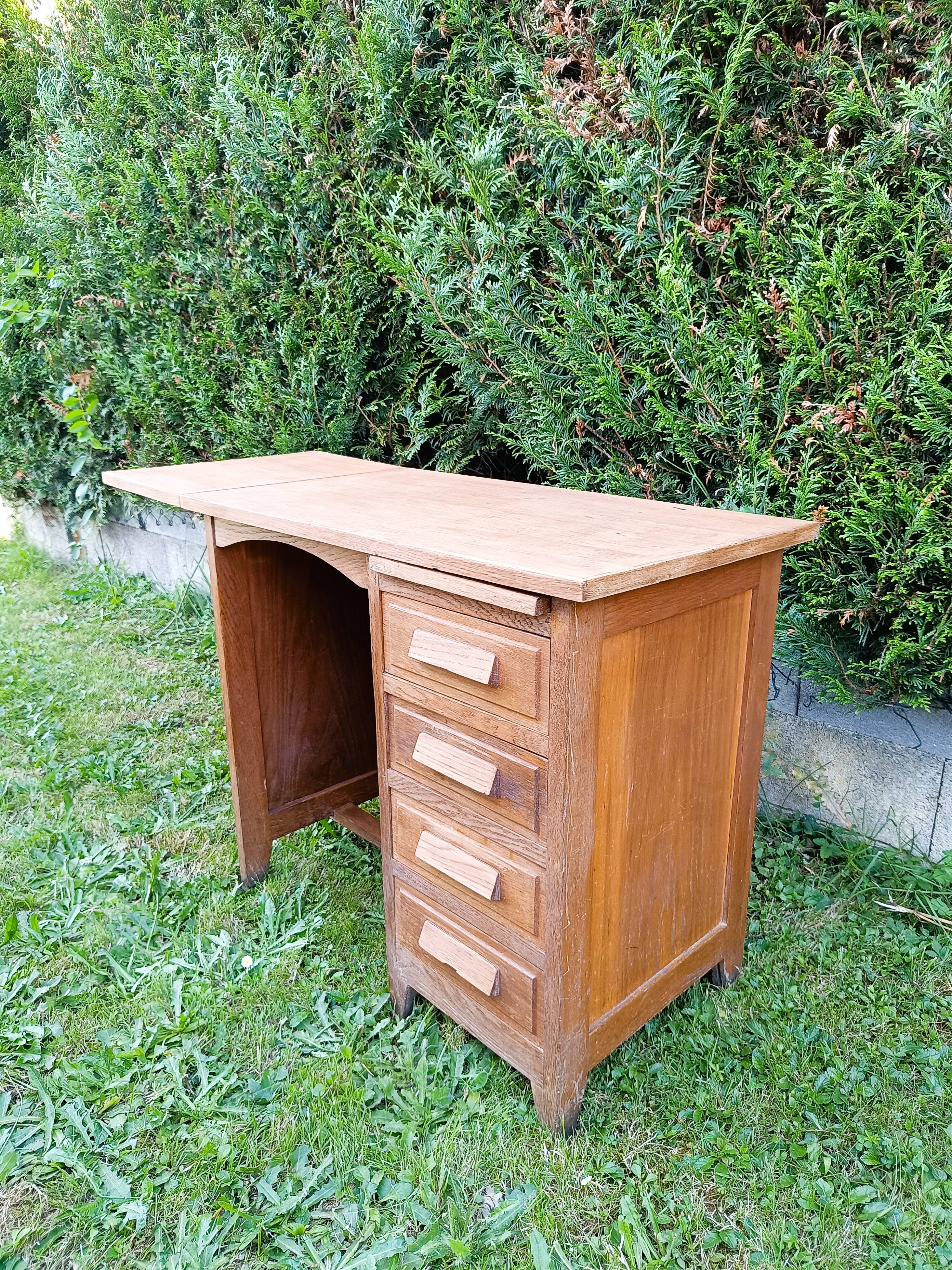 Antique solid oak desk