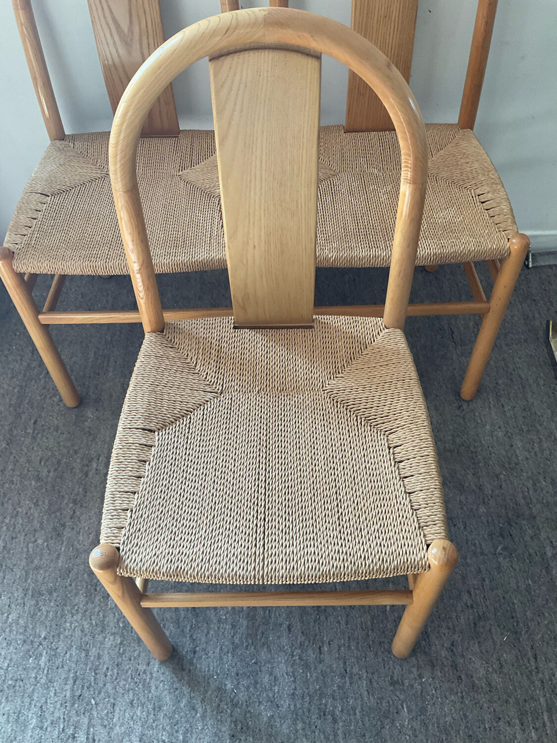 Trio of chairs Annig Sarian for Tisettanta 80s