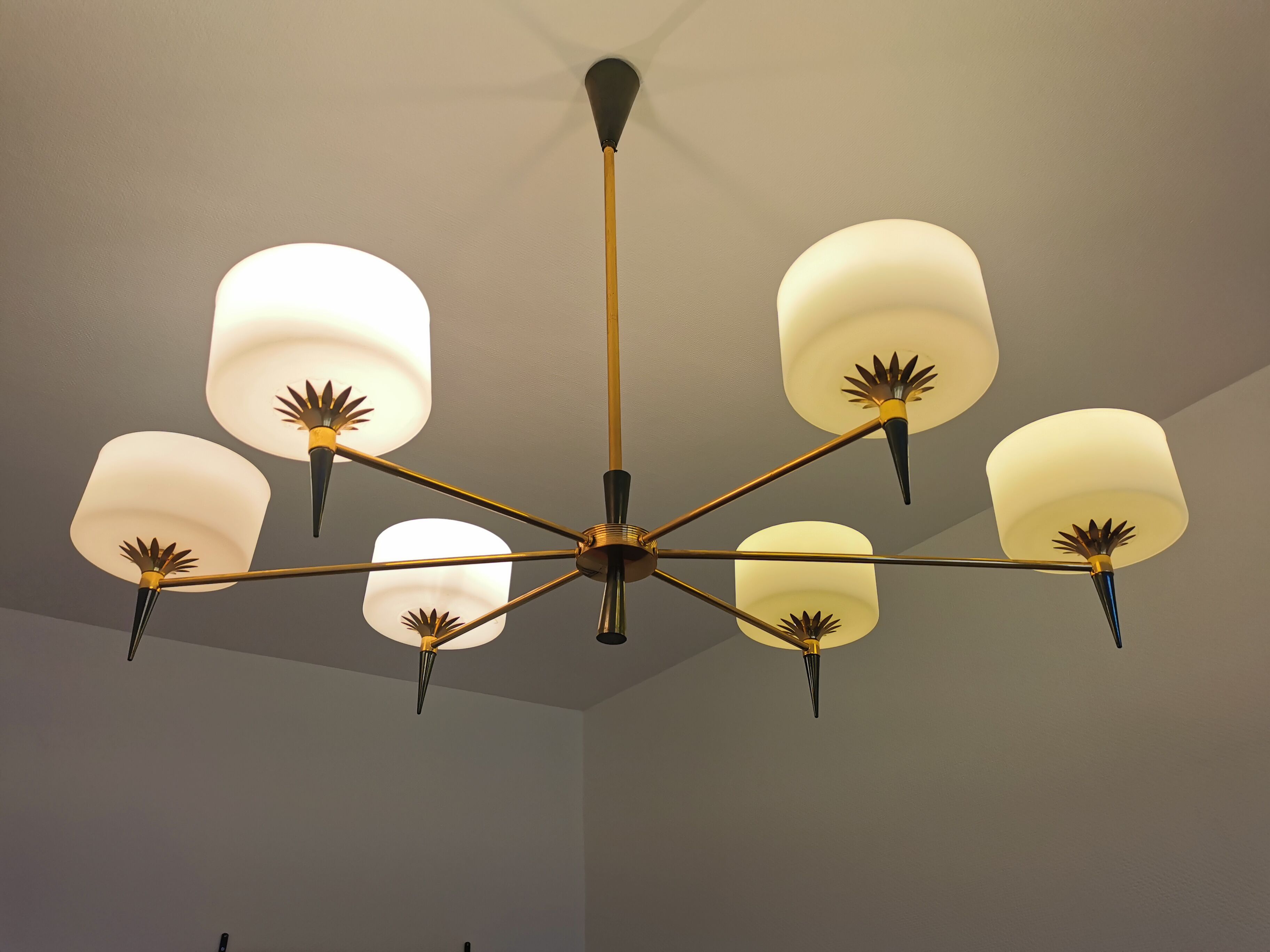 Chandelier 1950 modernist design arlus lunel