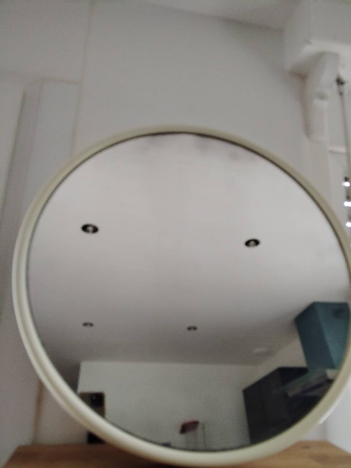 Round fiberglass mirror from the 70s