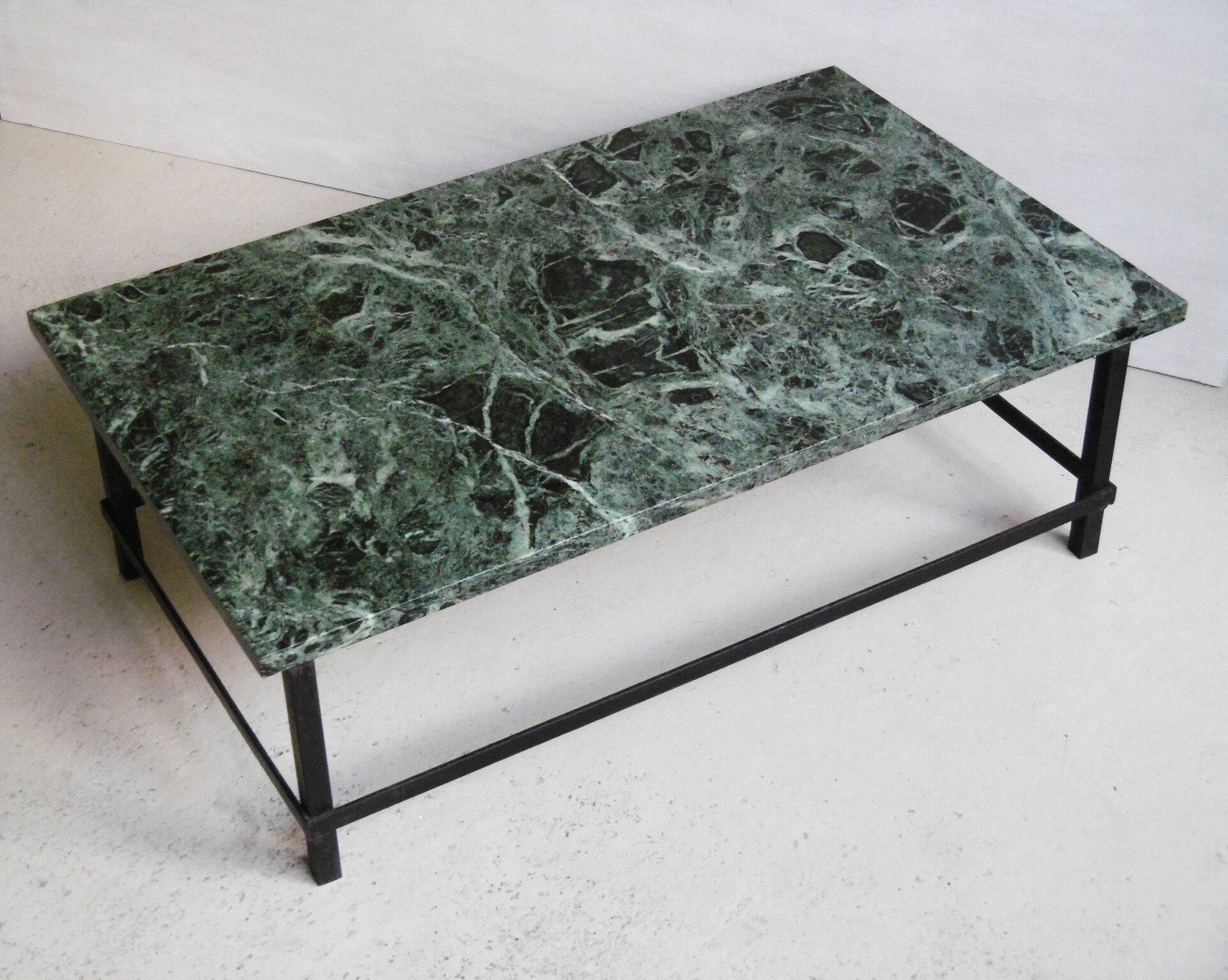 Marble and iron coffee table, 1950s