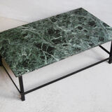 Table basse marbre et fer 1950