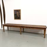 XXL farmhouse table 4 metres in solid pine - 6 legs - 1950s