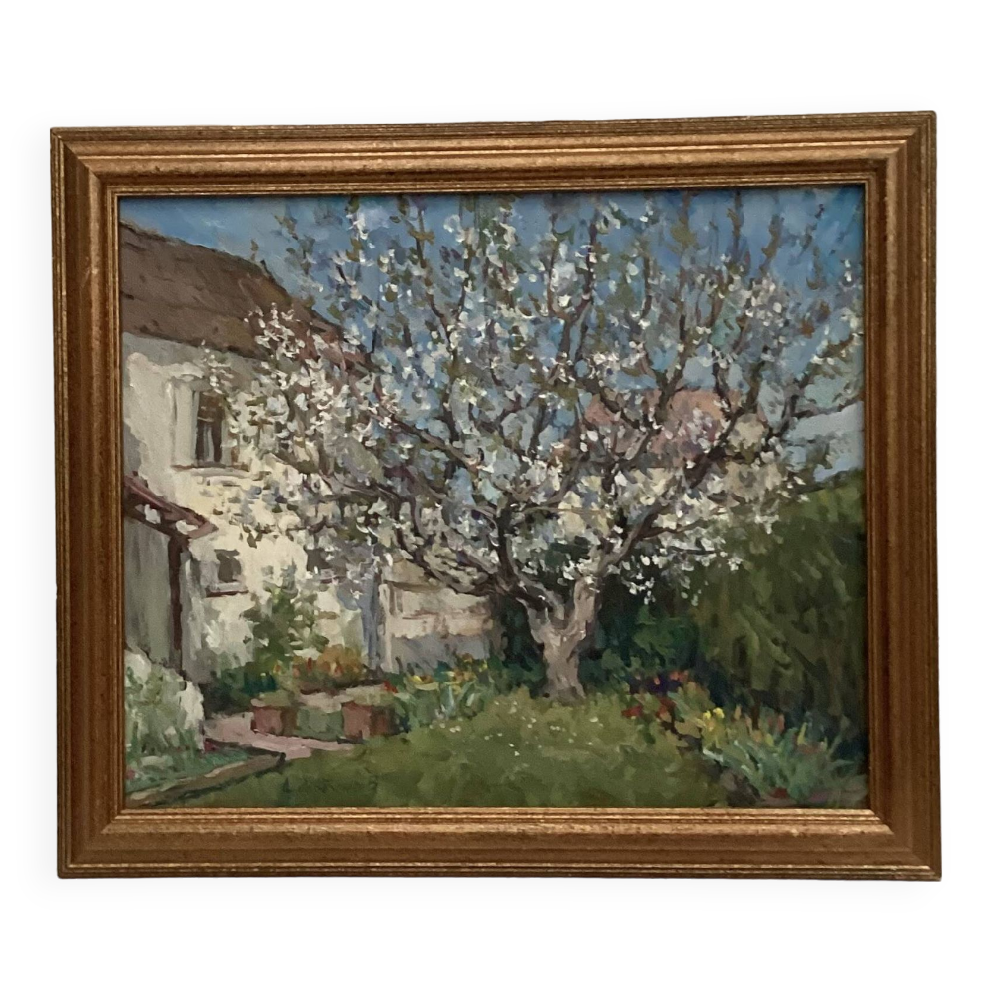 Painting signed Oil on canvas dimension: height: 45 cm - width -54 cm -