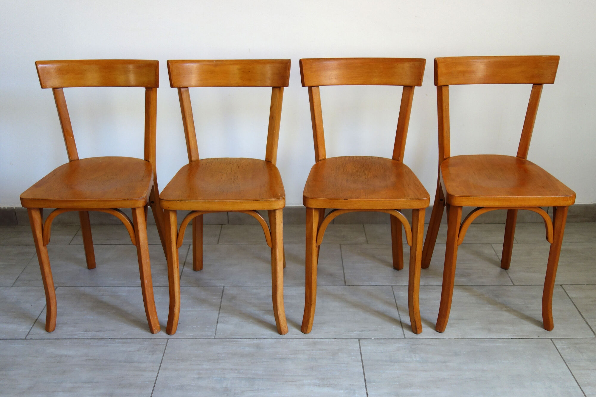 4 vintage bistro Baumann chairs