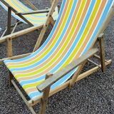 Pair of vintage Chilean deckchairs