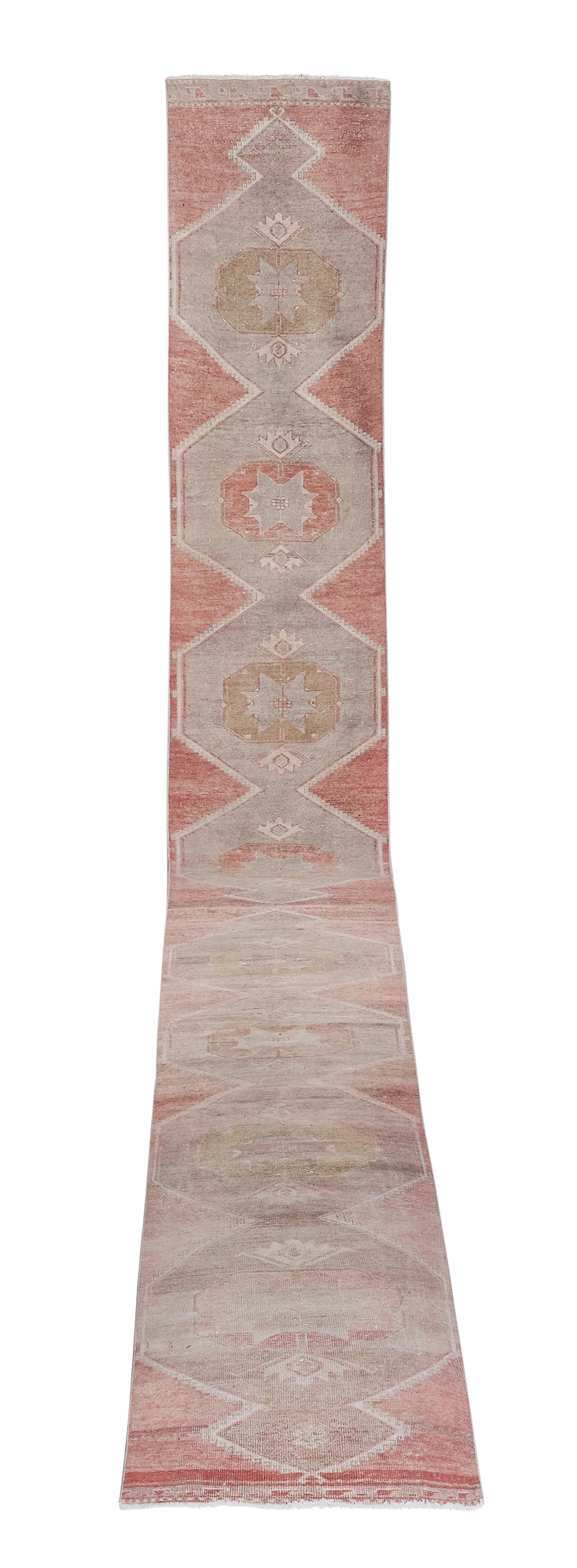 Vintage Turkish rug from Oushak, hand-woven 81x770 cm