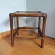 Wicker rattan glass end table