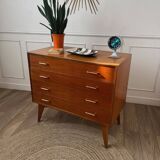 Vintage chest of drawers with compass feet