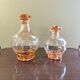 Pair of round Art Deco carafes