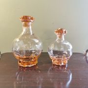 Paire de carafes rondes art déco