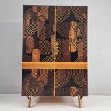 Vintage Beech Wardrobe, 1970s